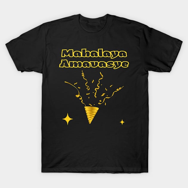 Indian Festivals - Mahalaya Amavasye T-Shirt by Bharat Parv